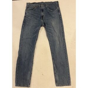 Levi's 505 Regular Straight Fit Jeans Men's 34x34 Blue Light Wash‎ Denim